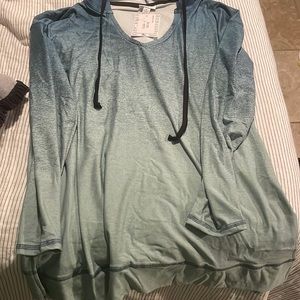 NWT Eliza Hoodie LuLaRoe Aqua Ombré